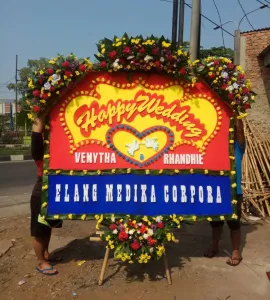 Bekasi Bunga Papan Happy Wedding Bekasi BKSI BP HW 801 