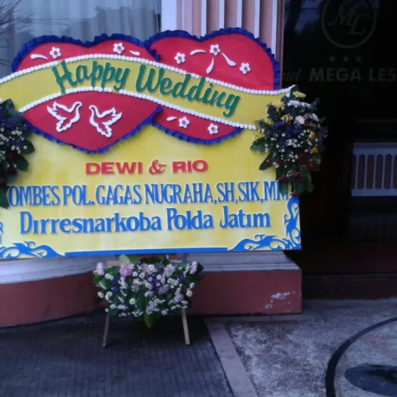 Balikpapan Bunga Papan Happy Wedding di Balikpapan<br>BPPN BP HW 1001 1 bunga_papan_happy_wedding_balikpapan_3