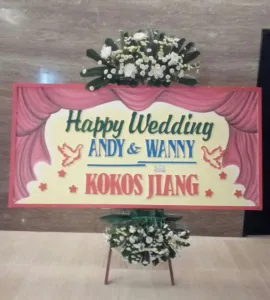Balikpapan Bunga Papan Happy Wedding di BalikpapanBPPN BP HW 752