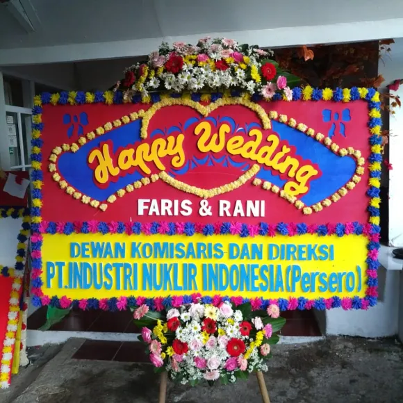 Bandung Bunga Papan Happy Wedding Bandung <br>BDG-BP-HW-F 1 bunga_papan_happy_wedding_bandung_601