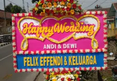 Bandung Bunga Papan Happy Wedding Bandung <br>BDG-BP-HW-F  1 bunga_papan_happy_wedding_bandung_602