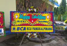 Bangka Bunga Papan Happy Wedding di Bangka<br>BGK-BP-HW-GE 1 bunga_papan_happy_wedding_bangka_750