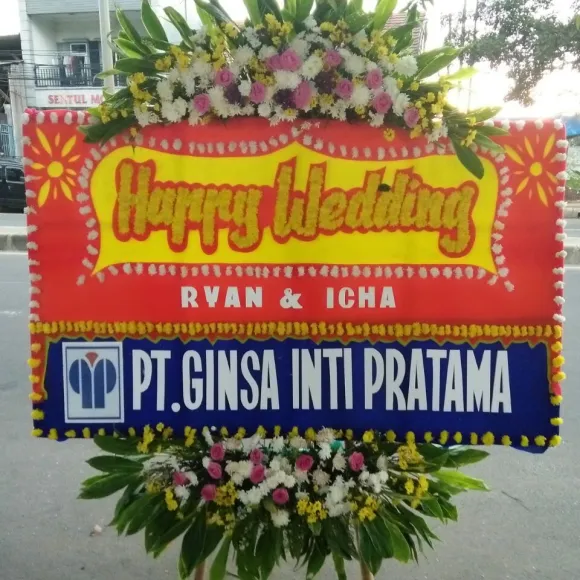 Cibinong Bunga Papan Happy Wedding di Cibinong<br>CBNG BP HW 601 1 bunga_papan_happy_wedding_bogor