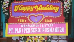 Bunga Papan Happy Wedding di CianjurCIJR BP HW 751