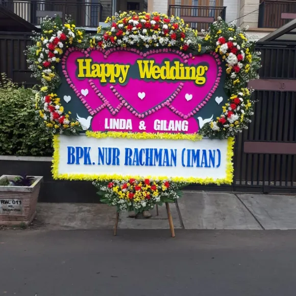 Jakarta Bunga Papan Happy Wedding Jakarta<br>JKT BP HW 1001 1 bunga_papan_happy_wedding_jakarta_1100