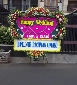 Bunga Papan Happy Wedding JakartaJKT BP HW 1001