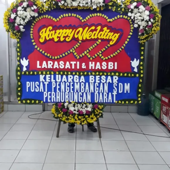 Jakarta Bunga Papan Happy Wedding Jakarta<br>JKT BP HW 801 1 bunga_papan_happy_wedding_jakarta_800