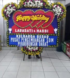 Bunga Papan Happy Wedding JakartaJKT BP HW 801