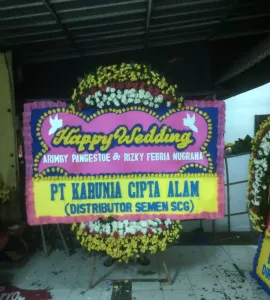 Tangerang Bunga Papan Happy Wedding di TangerangTGRN BP HW 501