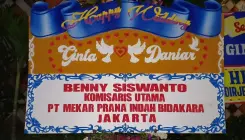 Bunga Papan Happy Wedding di YogyakartaYOGY BP HW 601