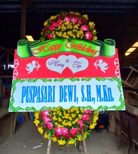 Yogyakarta Bunga Papan Happy Wedding di YogyakartaYOGY BP HW 501