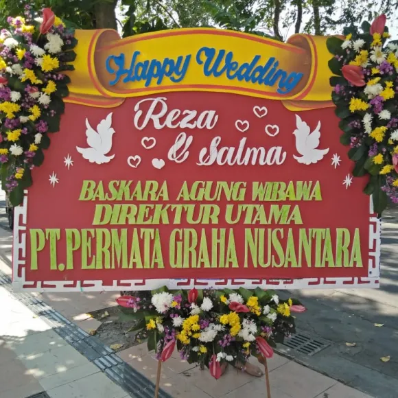 Surabaya Bunga Papan Happy Wedding Surabaya <br>SRBY BP HW 601 1 srby_bp_hw_600