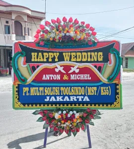 Padang Bunga Papan Happy Wedding Padang PDG BP HW 6001
