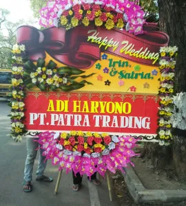 Semarang Jawa Tengah Bunga Papan Happy Wedding Semarang SMG BP HW 8001